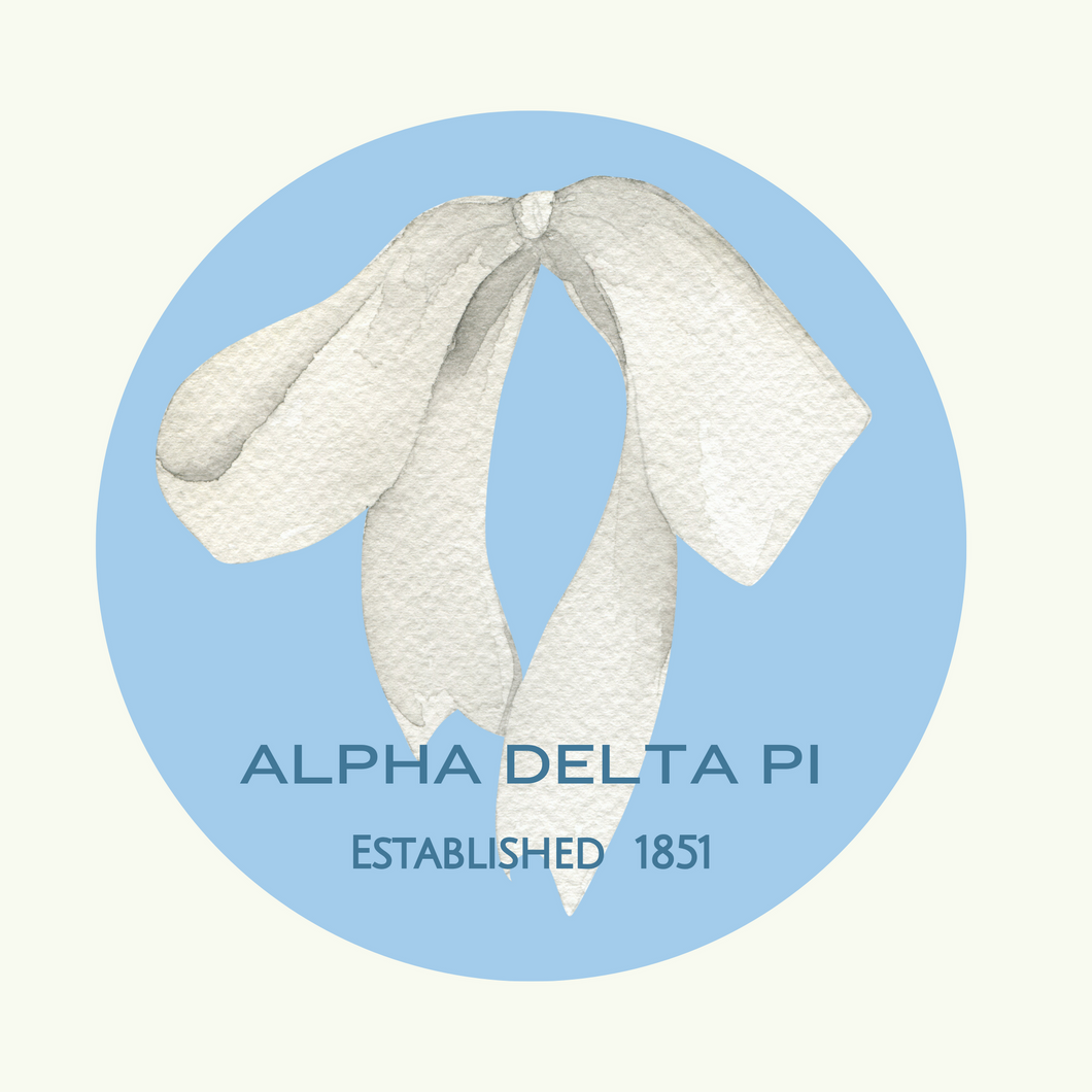 Acrylic Tray - Sorority Collection - Alpha Delta Pi - BOW