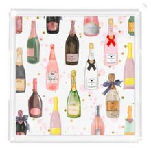 Load image into Gallery viewer, Acrylic Serving Tray - Holiday Collection - Pop the Champagne
