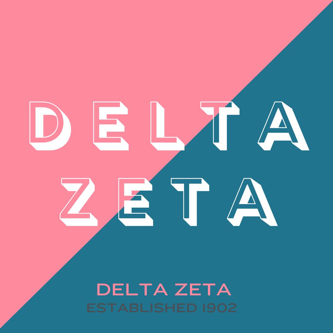 Acrylic Tray - Sorority Collection - Delta Zeta - DUO 2