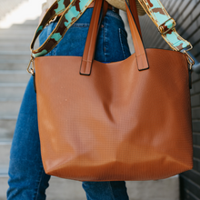 Load image into Gallery viewer, Jane Leather Perforated Large Tote
