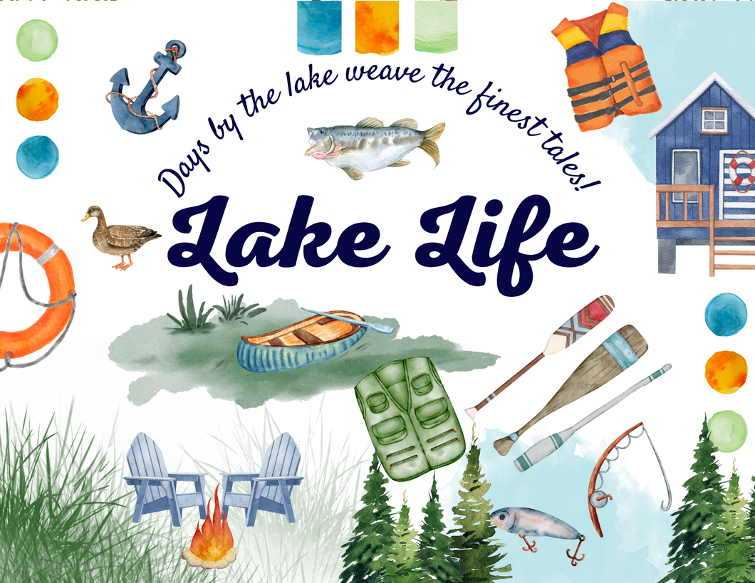 Acrylic Serving Tray - LAKE LIFE COLLECTION - LAKE DAYS