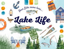 Load image into Gallery viewer, Acrylic Serving Tray - LAKE LIFE COLLECTION - YOUR CUSTOM LAKE
