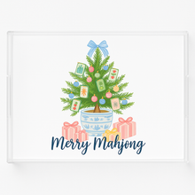 Load image into Gallery viewer, Merry Mahjong Acrylic Tray – Holiday Chinoiserie Collection
