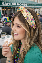 Load image into Gallery viewer, New Orleans French Quarter Embellished Gold Headband
