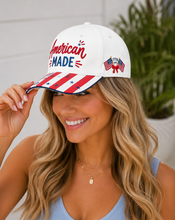 Load image into Gallery viewer, PREORDER American Made Hat – Patriotic Embroidered Hat - Ships 6/22
