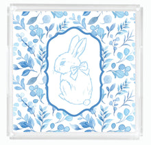 Load image into Gallery viewer, Acrylic Serving Tray - Easter Tray - Chinoiserie Bunny
