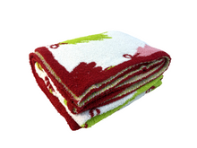 Load image into Gallery viewer, Colorful Christmas Trees Luxe Throw Blanket
