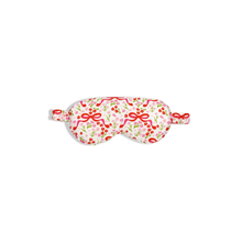 Load image into Gallery viewer, Red Blossom &amp; Bows Satin Sleep Eye Mask
