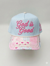 Load image into Gallery viewer, God Is Good Embroidered Hat – Adjustable Faith Hat
