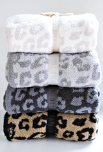 Load image into Gallery viewer, Luxe Leopard Throw Blanket - Black &amp; White Leopard
