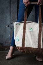 Load image into Gallery viewer, Football Canvas Tote
