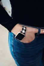 Load image into Gallery viewer, Black and White Buffalo Plaid Apple Watch Band
