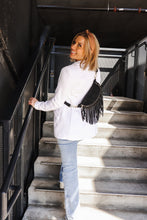 Load image into Gallery viewer, Sabrina Vegan Removable Fringe Style Suede Bum Sling Hip Bag
