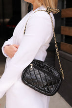 Load image into Gallery viewer, SueEllen Quilted Small Crossbody Bag with Gold Chain Strap
