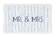Load image into Gallery viewer, Decorative mat with 'MR. &amp; MRS.' text on a striped background
