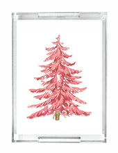 Load image into Gallery viewer, Acrylic Serving Tray - HOLIDAY COLLECTION - Pink Tree

