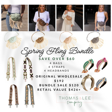 Load image into Gallery viewer, Spring Fling Bundle - 4 Bags - 4 Headbands -  4 Straps
