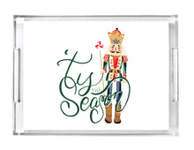 Load image into Gallery viewer, Acrylic Serving Tray - HOLIDAY COLLECTION -Blue Nutcracker &#39;Tis the Season
