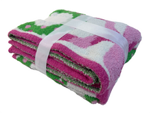 Load image into Gallery viewer, Holiday Wreaths and Trees Luxe Throw Blanket
