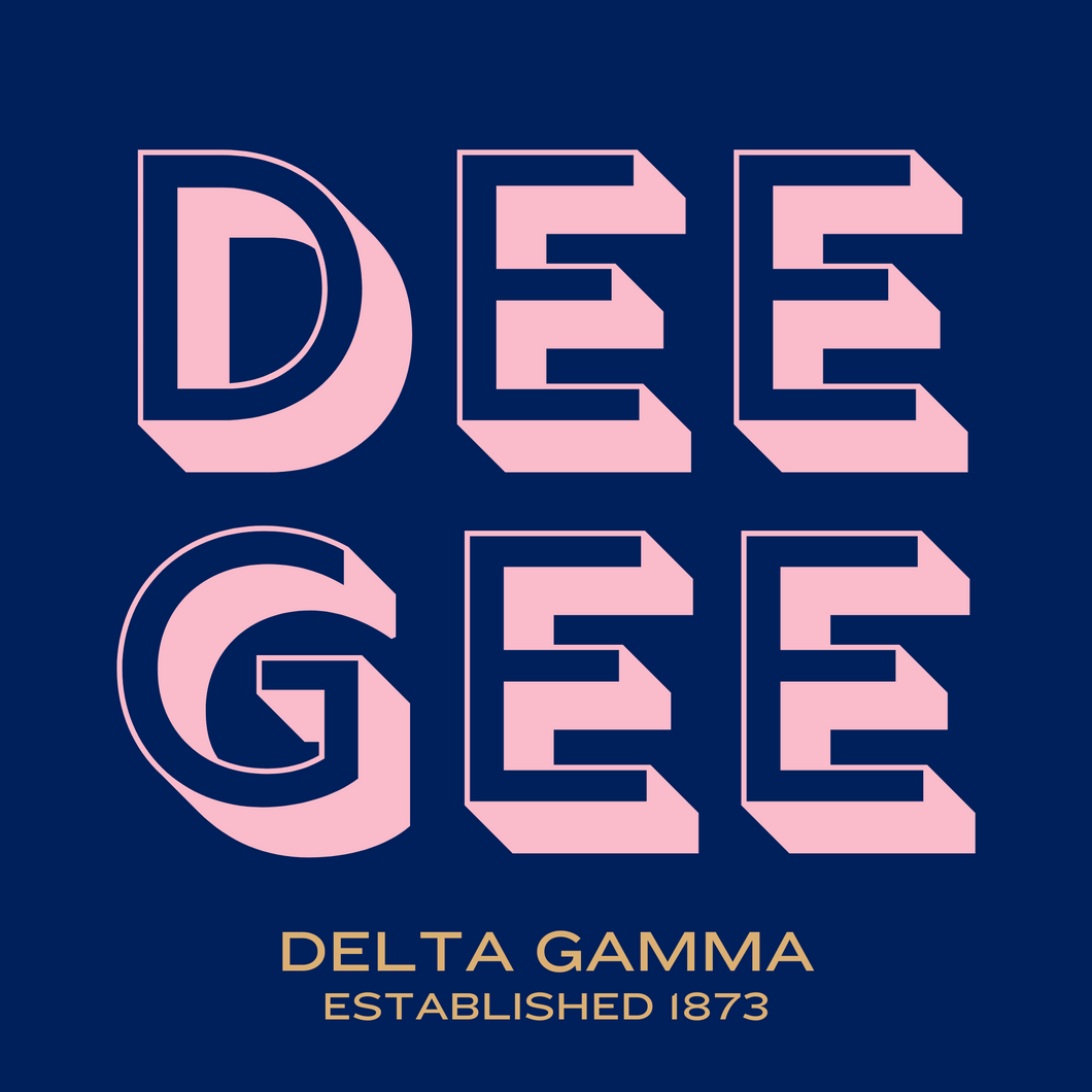 Acrylic Tray - Sorority Collection - DELTA GAMMA - BLOCK LETTERS