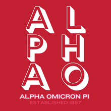 Load image into Gallery viewer, Acrylic Tray - Sorority Collection - ALPHA OMICRON PI - BLOCK LETTERS
