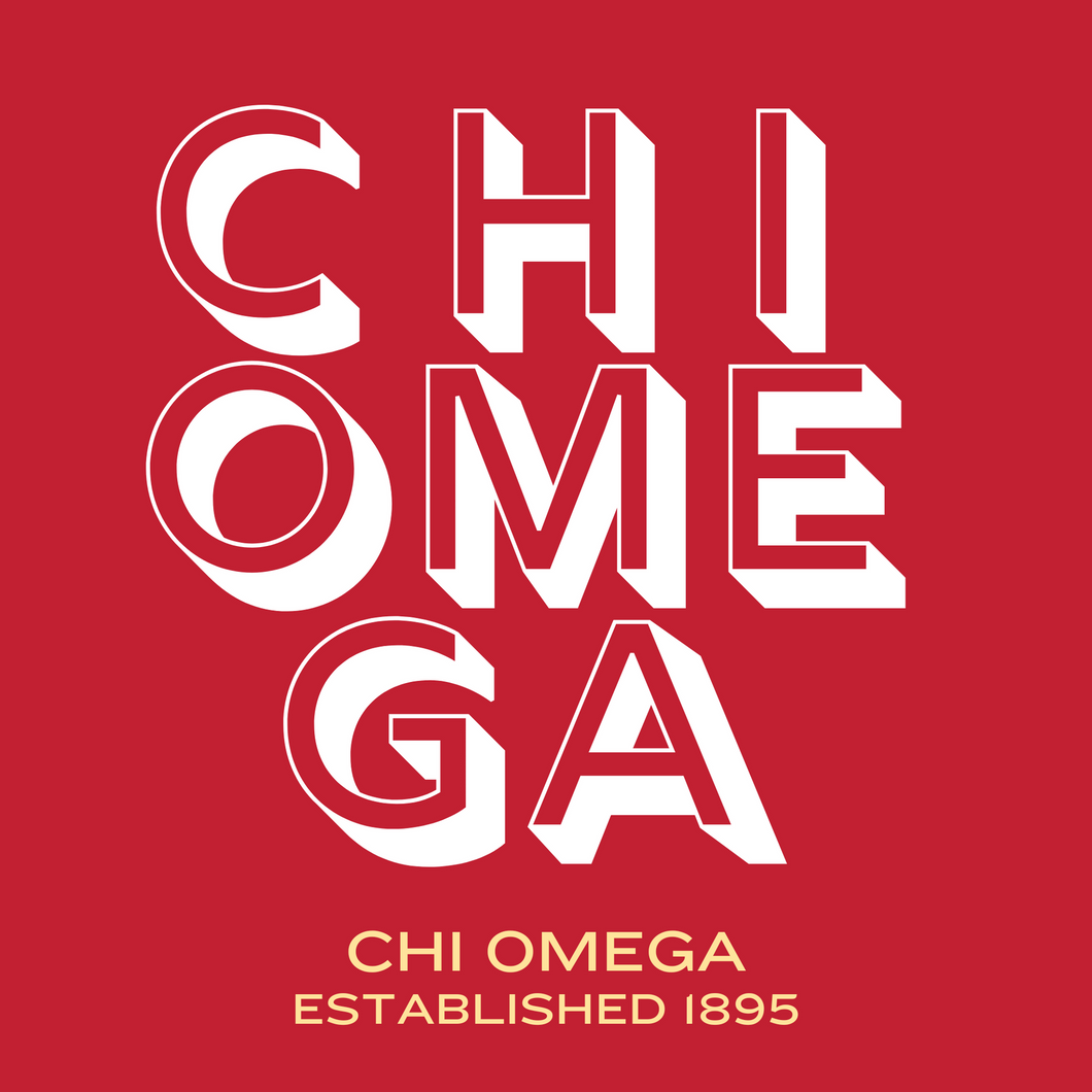 Acrylic Tray - Sorority Collection - CHI OMEGA - BLOCK LETTERS
