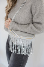 Load image into Gallery viewer, Charlie Metallic Removable Fringe Western Style Vegan Suede Bum Sling Hip Bag
