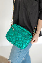 Load image into Gallery viewer, SueEllen Quilted Small Crossbody Bag with Gold Chain Strap

