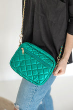 Load image into Gallery viewer, SueEllen Quilted Small Crossbody Bag with Gold Chain Strap
