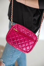 Load image into Gallery viewer, SueEllen Quilted Small Crossbody Bag with Gold Chain Strap
