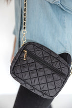Load image into Gallery viewer, SueEllen Quilted Small Crossbody Bag with Gold Chain Strap
