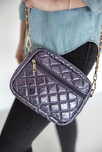 Load image into Gallery viewer, SueEllen Quilted Small Crossbody Bag with Gold Chain Strap

